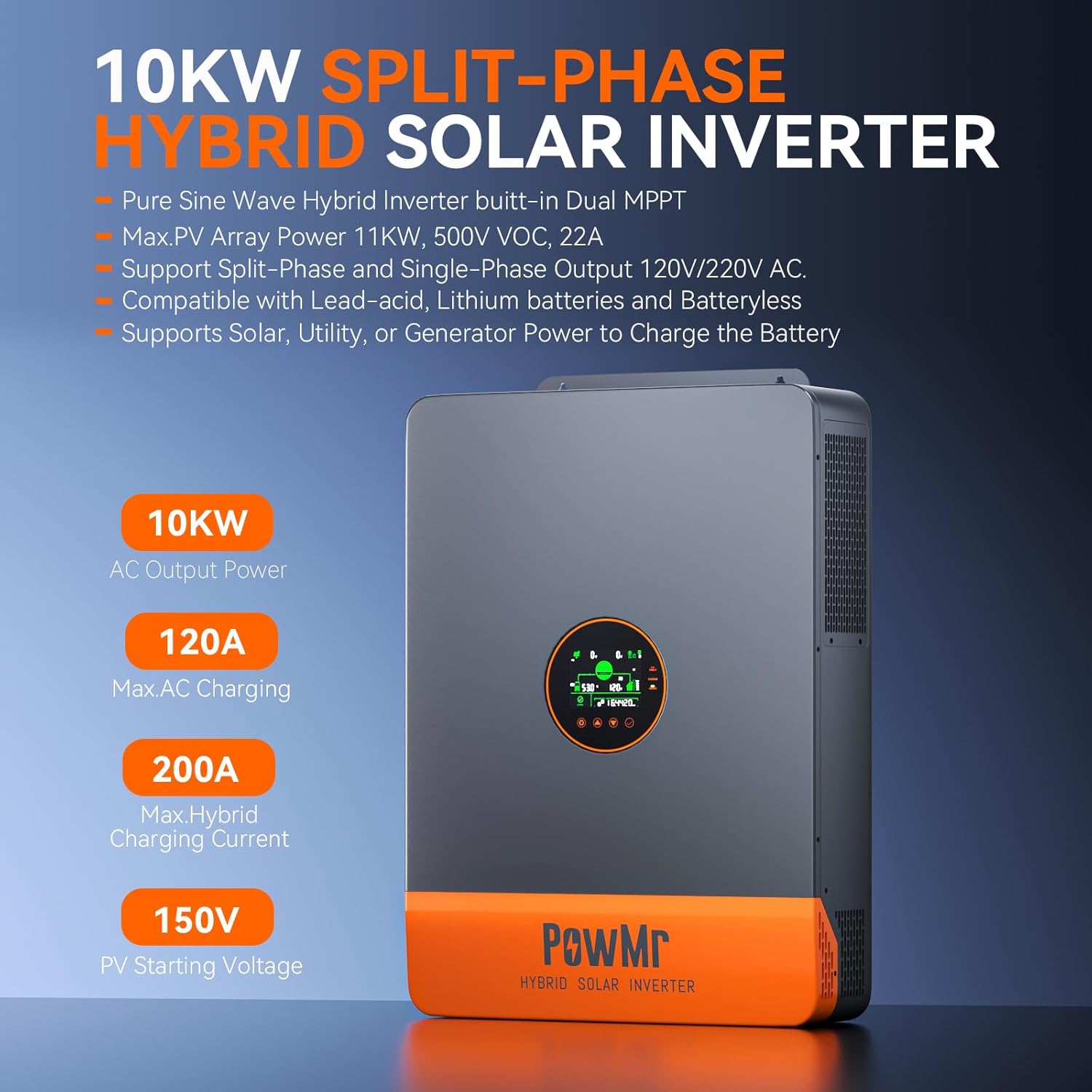 محول طاقة شمسية هجين PowMr بقد - مراجعة Drone Solar Charger وسعره