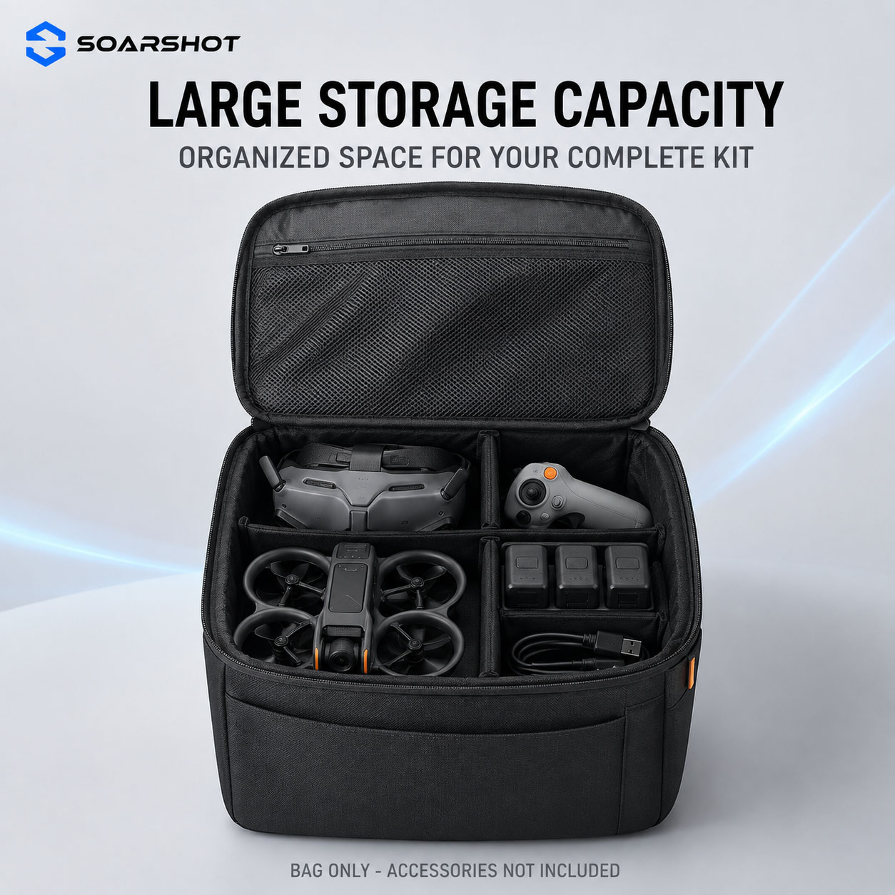 حقيبة حمل SOARSHOT لنظارات DJI - مراجعة Drone Carrying Case وسعره